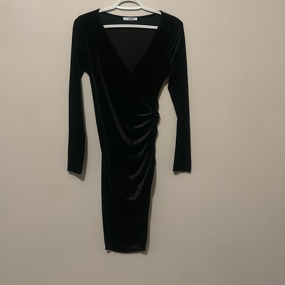 Black velour dress